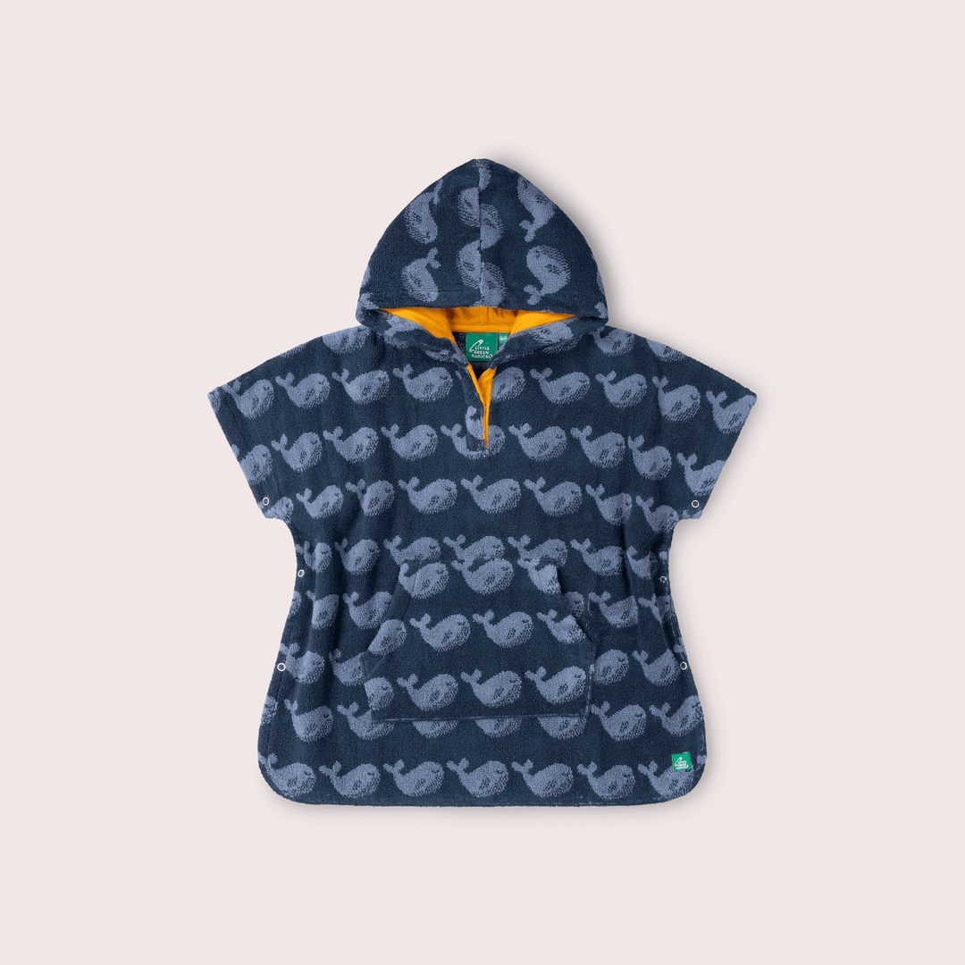 Singings Whale Kids Towel Poncho