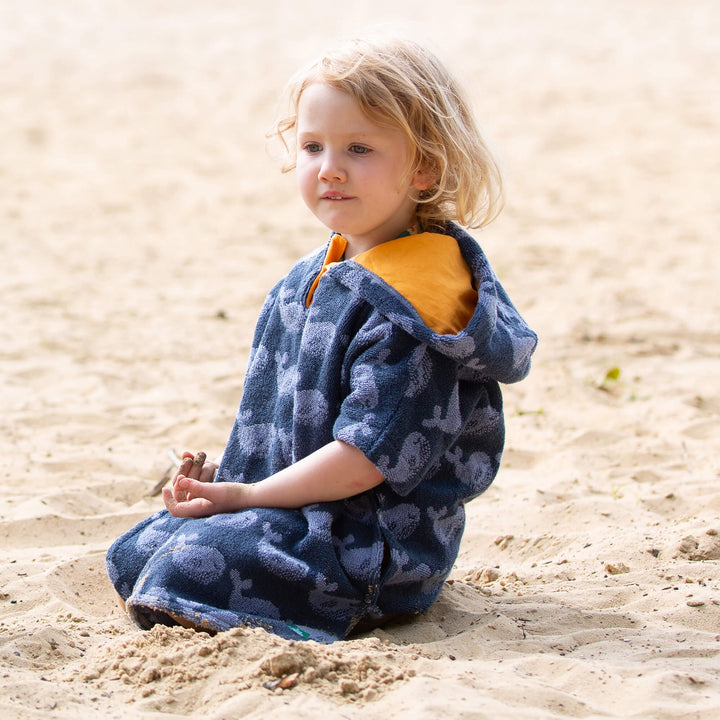 Singings Whale Kids Towel Poncho