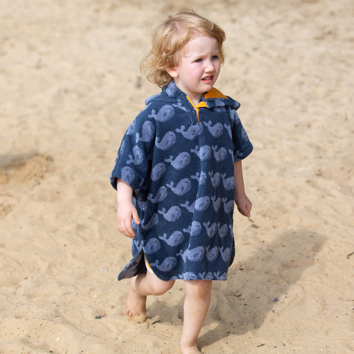Singings Whale Kids Towel Poncho
