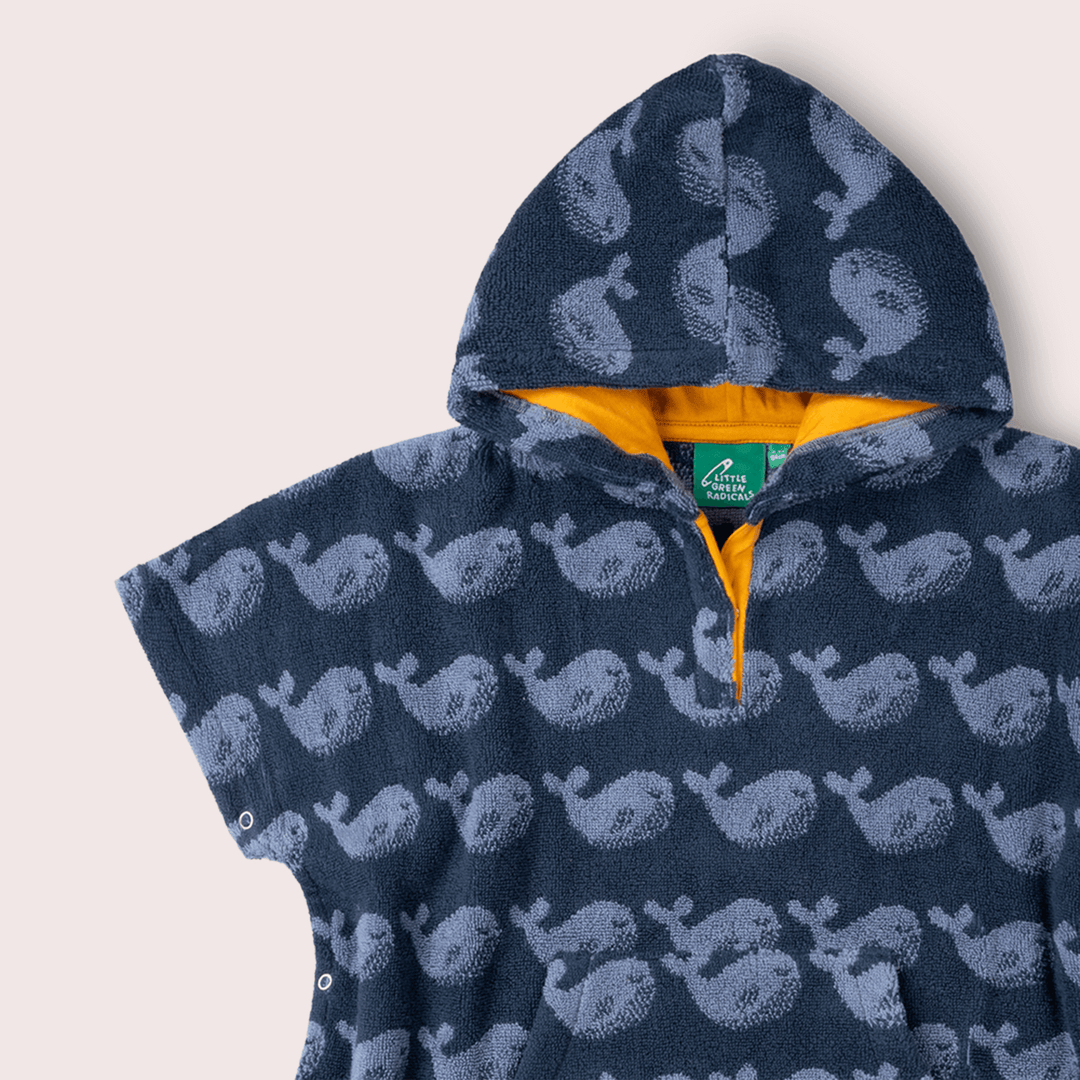 Singings Whale Kids Towel Poncho