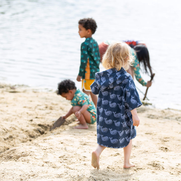 Singings Whale Kids Towel Poncho