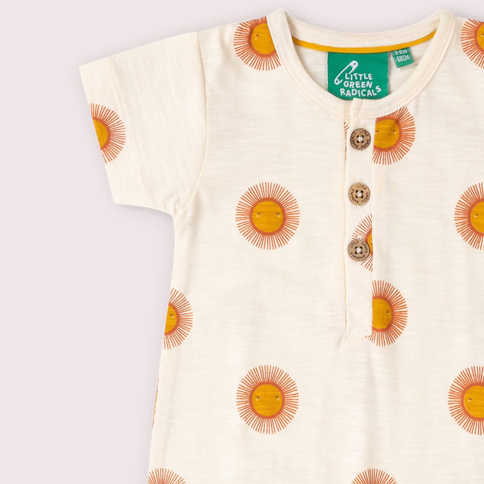 Summer Sun Organic Summer Romper Cream / 18-24m