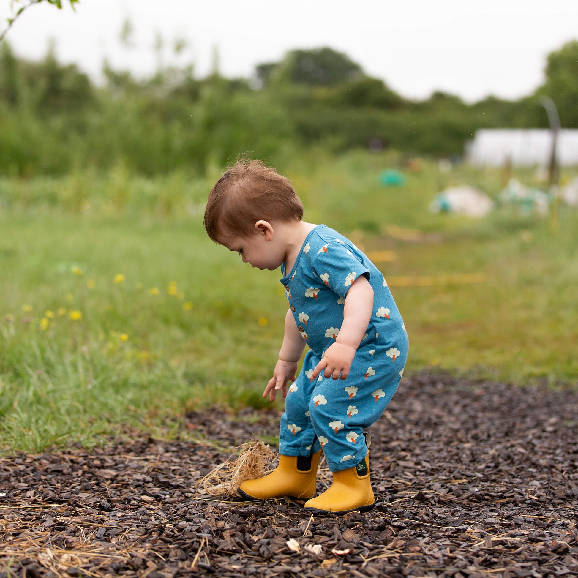 All Weather Organic Summer Romper Blue / 18-24m