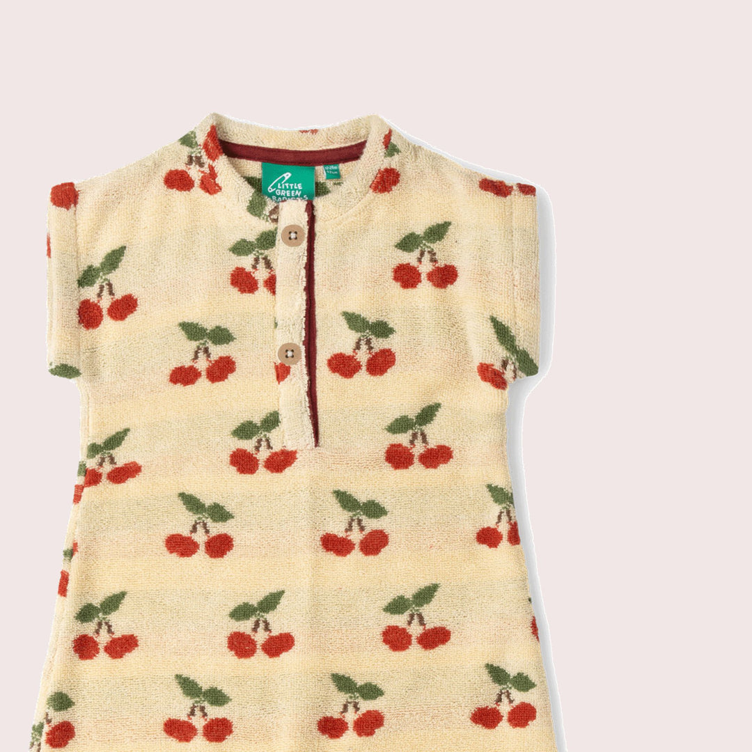 Little Cherries Towelling Romper