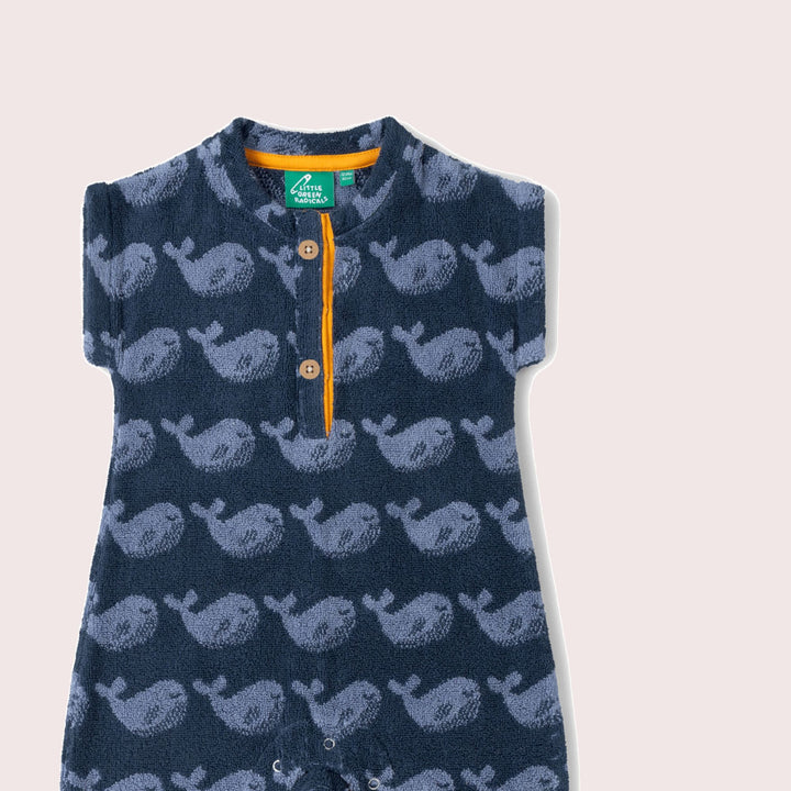 Singing Whales Towelling Romper