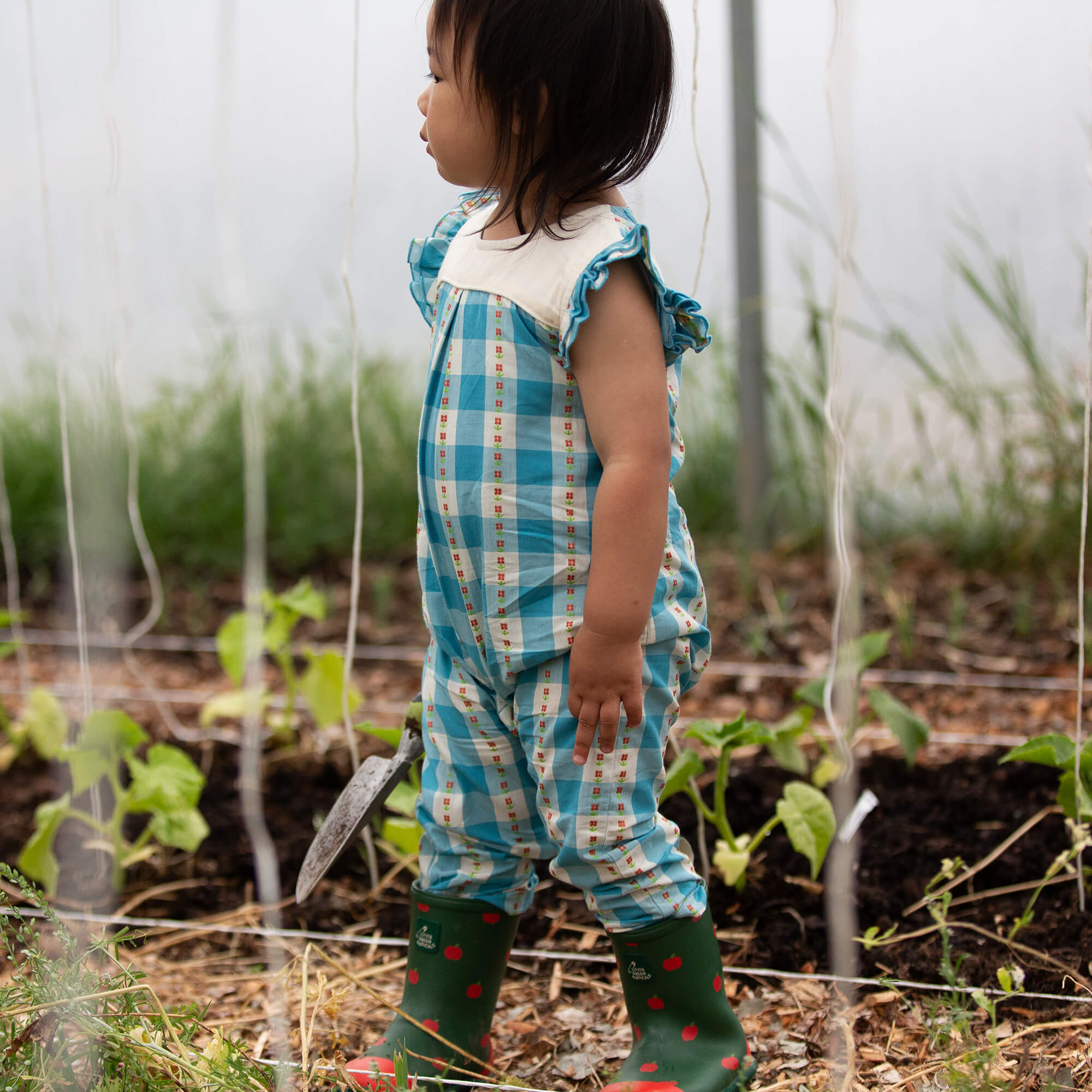 Blue Flowers Frill Summer Romper Blue / 18-24m