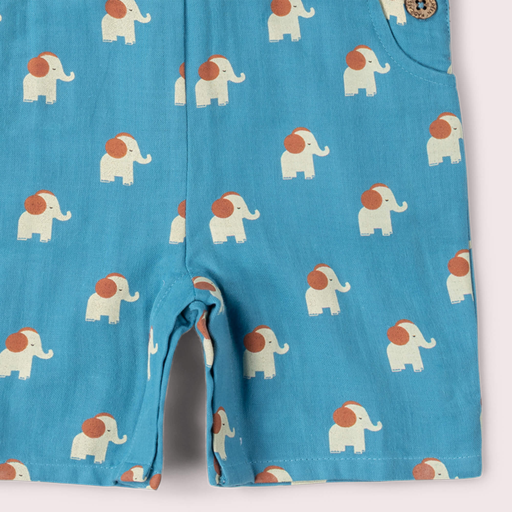 Blue Elephants Dungaree Shorts Blue / 18-24m