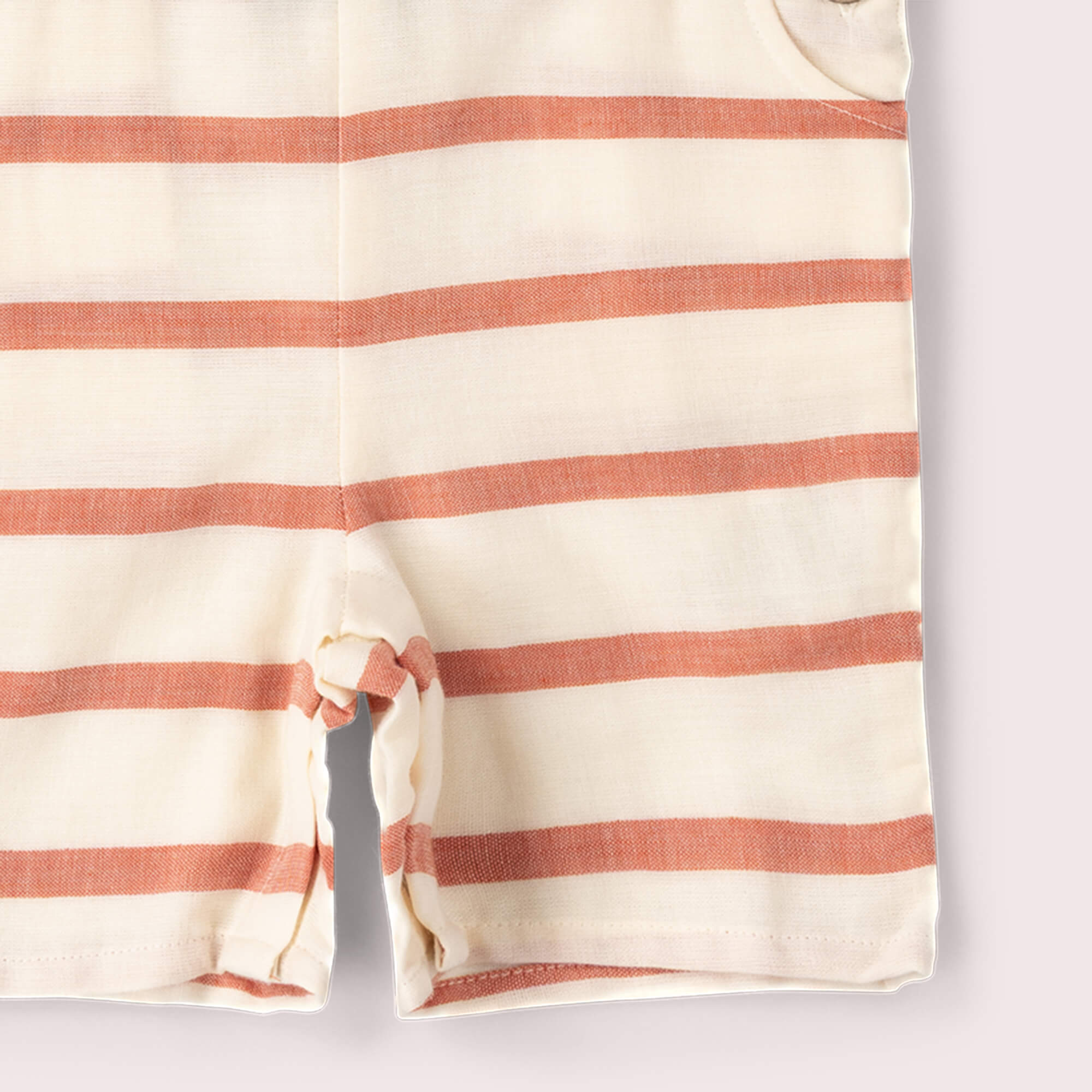 Vintage Red Stripe Dungaree Shorts Red / 18-24m