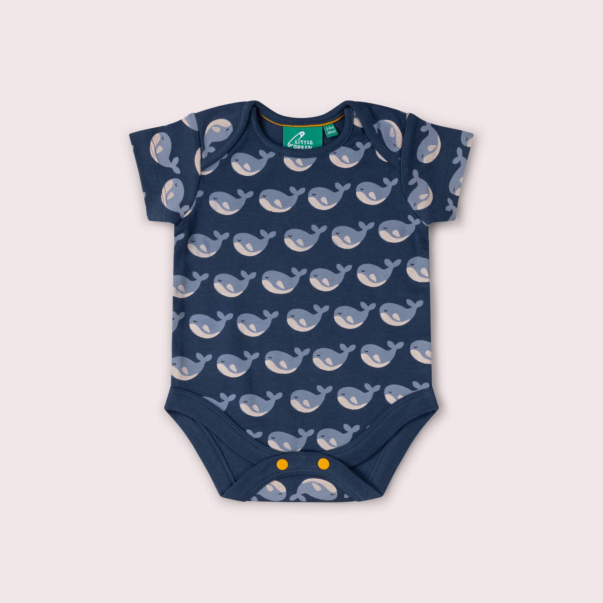 Singing Whales Organic Baby Bodysuit 2 Pack Blue / 18-24m