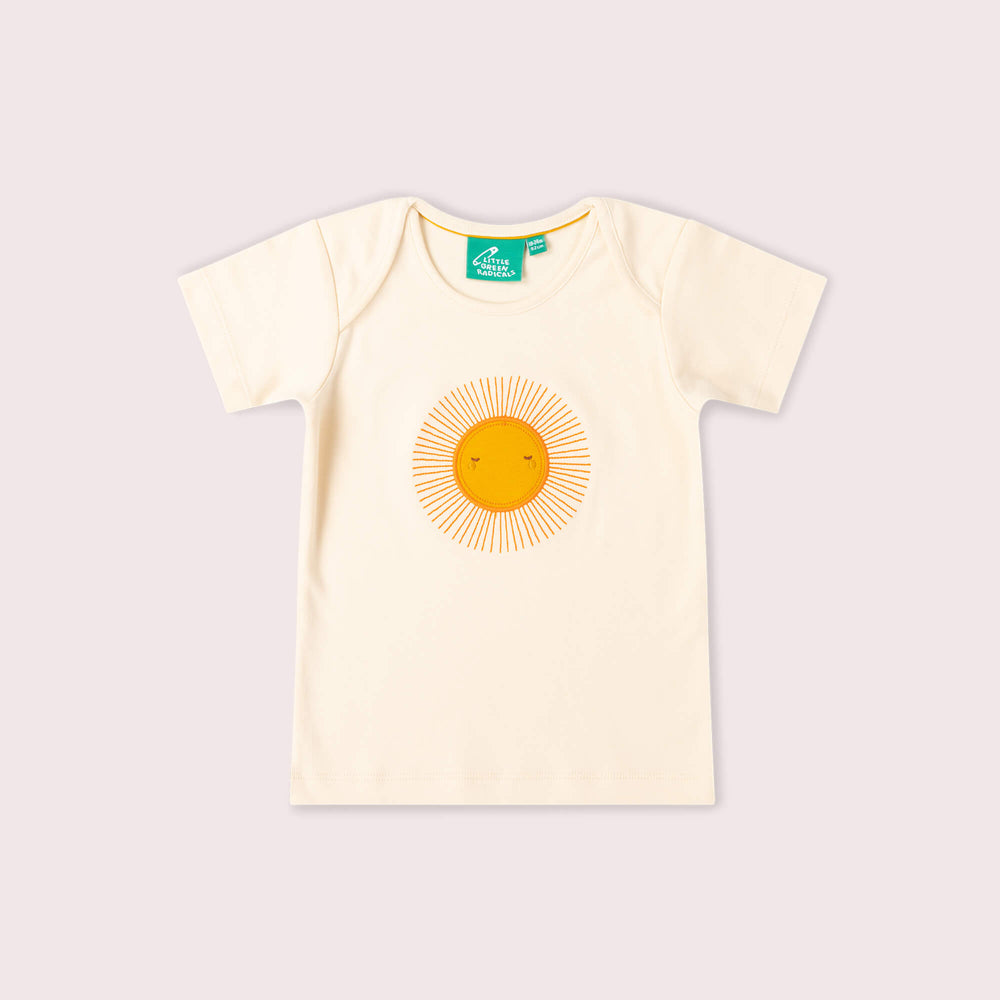 Summer Sun Organic Short Sleeve T Shirt Cream / 18-24m
