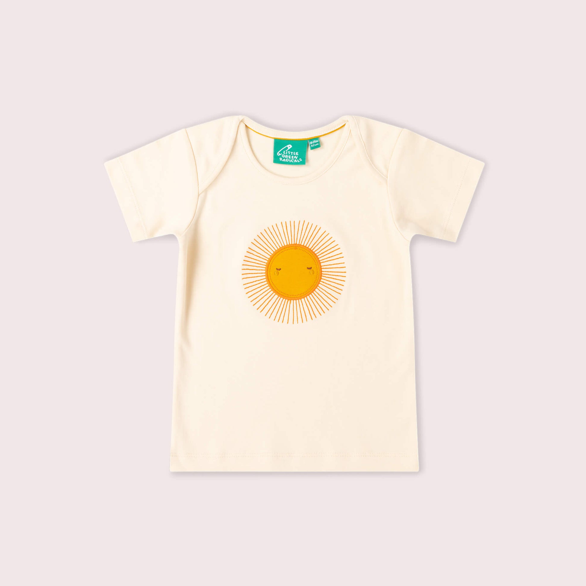 Summer Sun Organic Short Sleeve T Shirt Cream / 18-24m