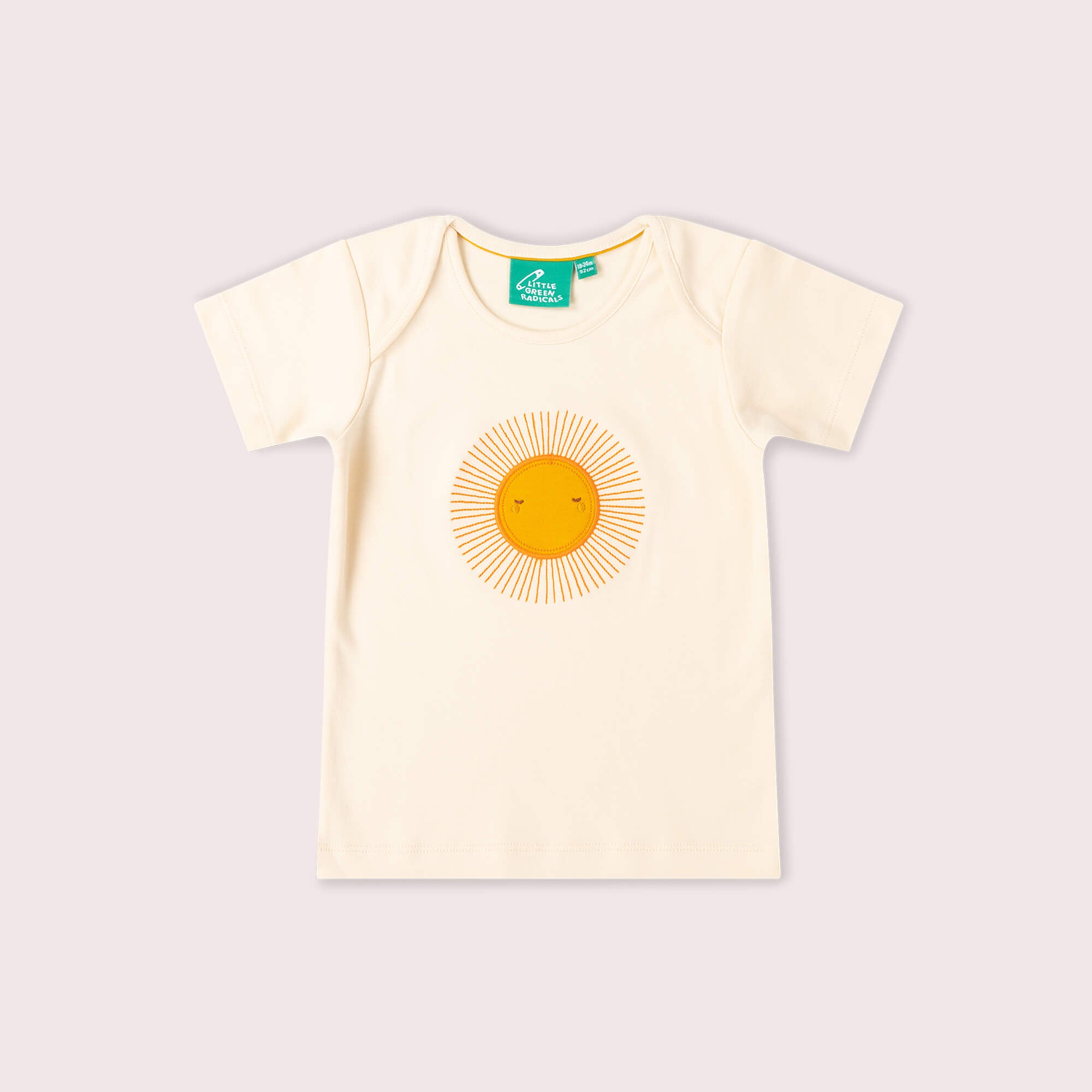 Summer Sun Organic Short Sleeve T Shirt Cream / 18-24m