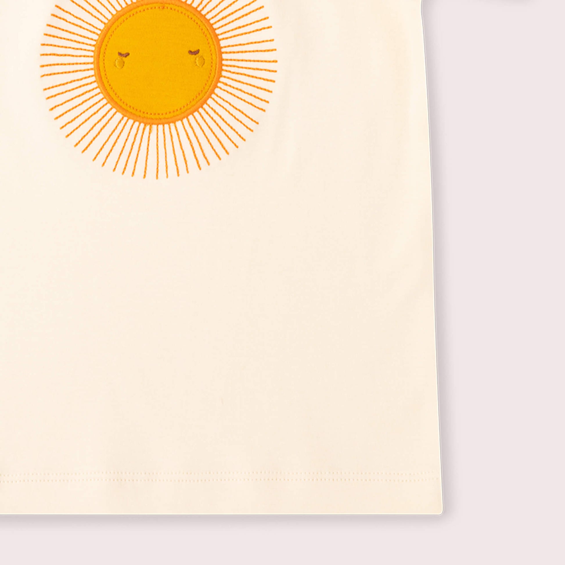 Summer Sun Organic Short Sleeve T Shirt Cream / 18-24m