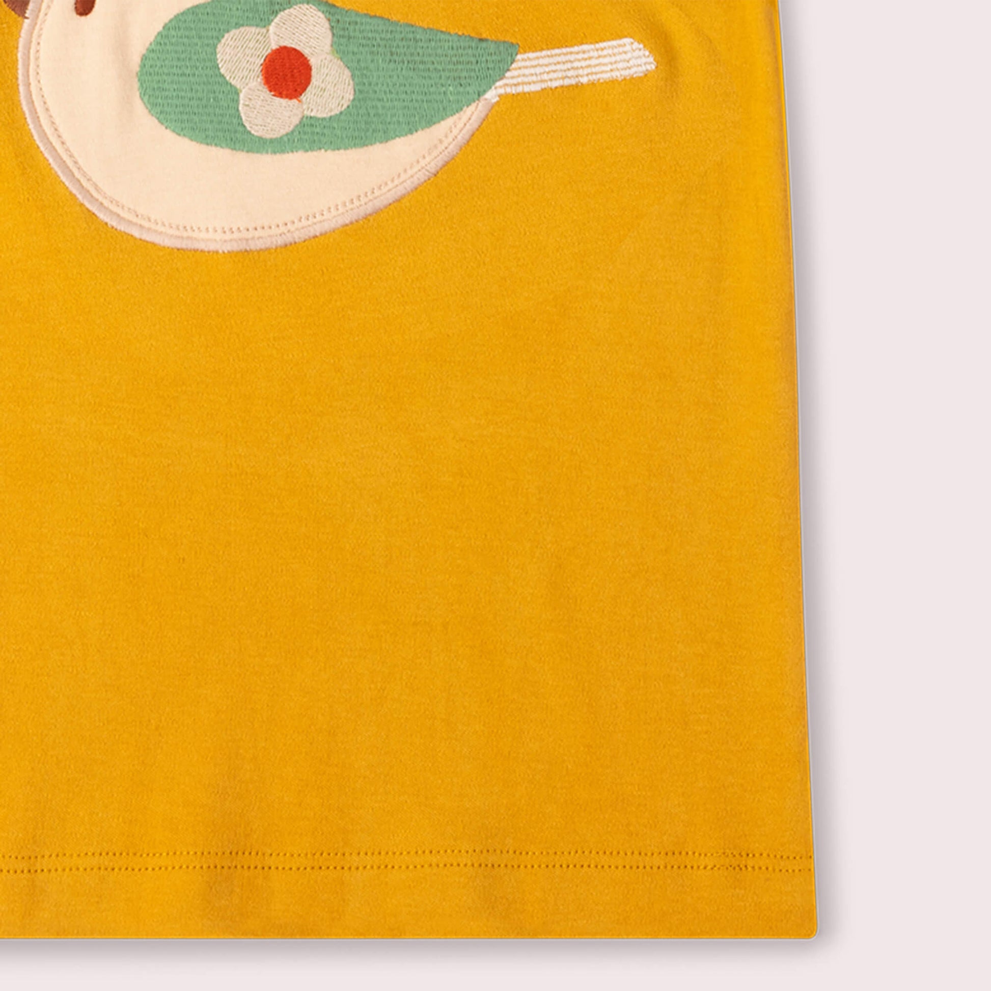 Spring Bird Organic Short Sleeve T Shirt Gold / 18-24m