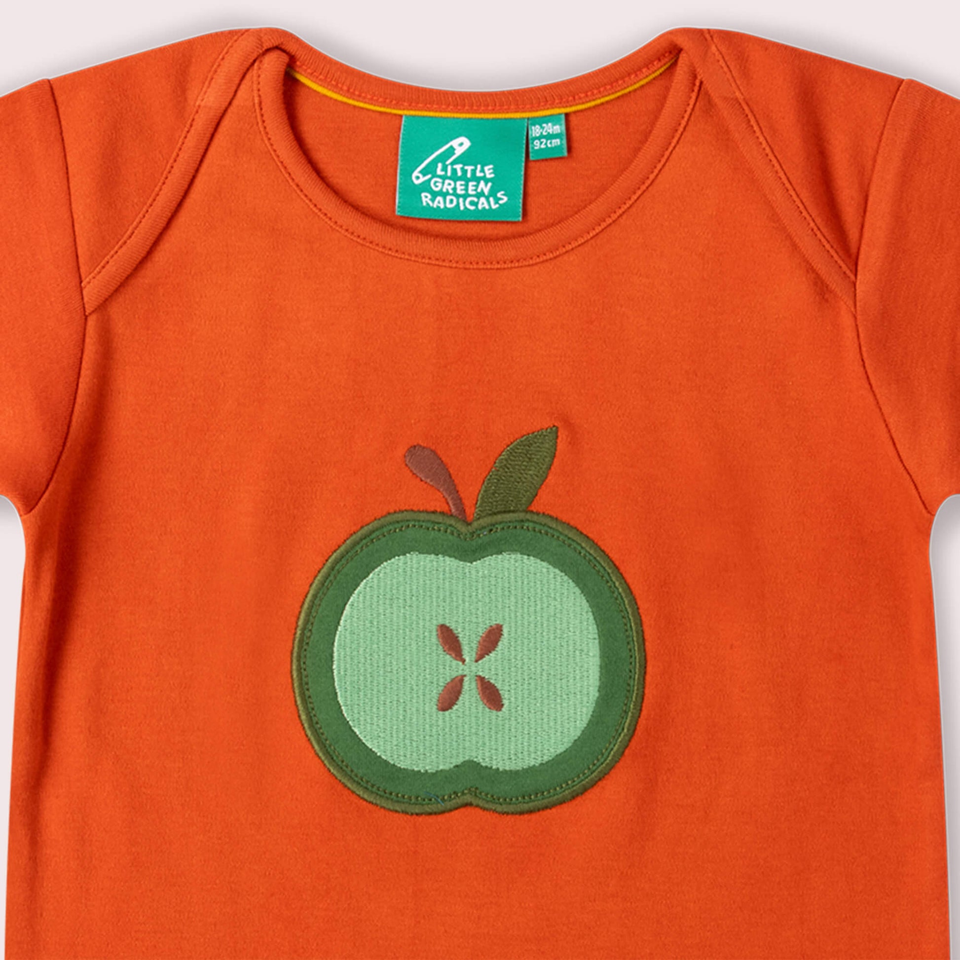Green Apple Organic Short Sleeve T Shirt Red / 18-24m