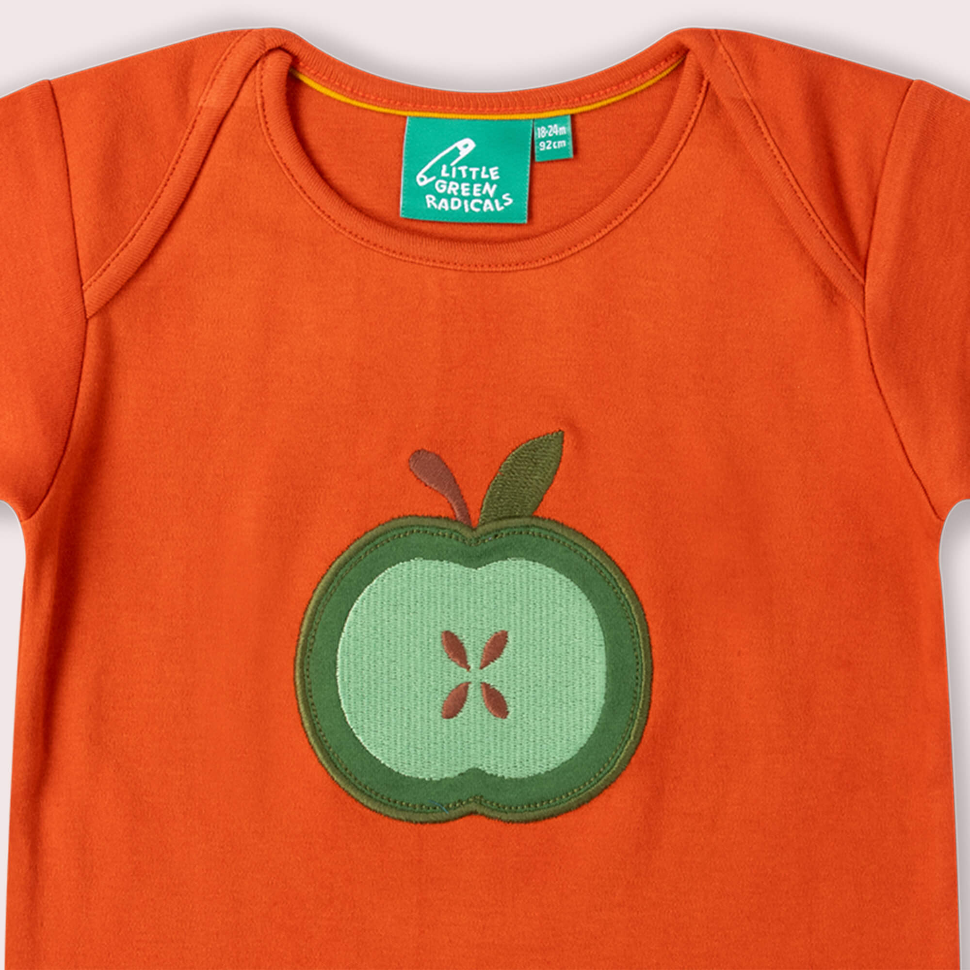 Green Apple Organic Short Sleeve T Shirt Red / 18-24m