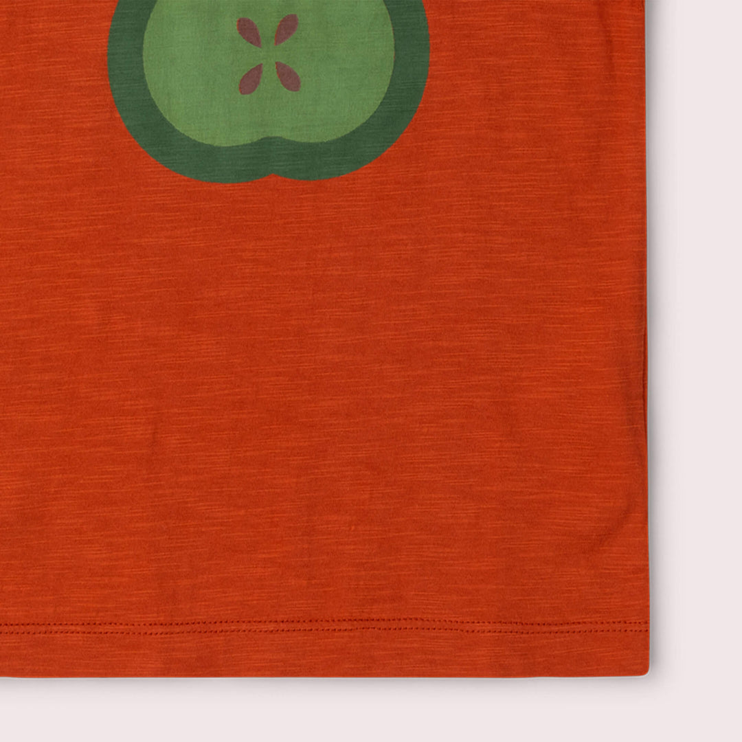 Apple A Day Short Sleeve Popper T Shirt Red / 18-24m