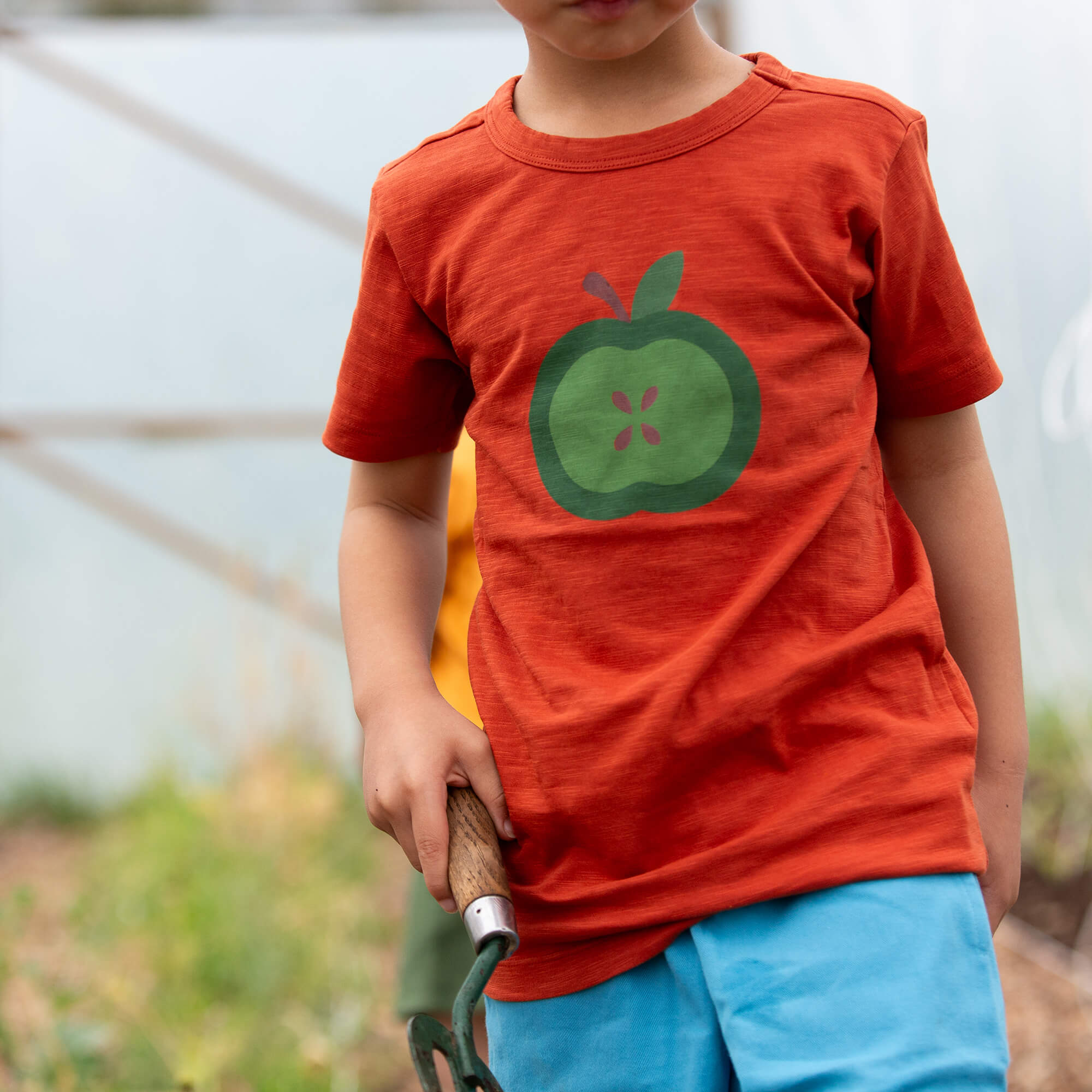 Apple A Day Short Sleeve Popper T Shirt Red / 18-24m