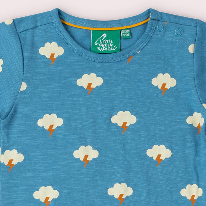 All Weather Short Sleeve Popper T Shirt Blue / 18-24m