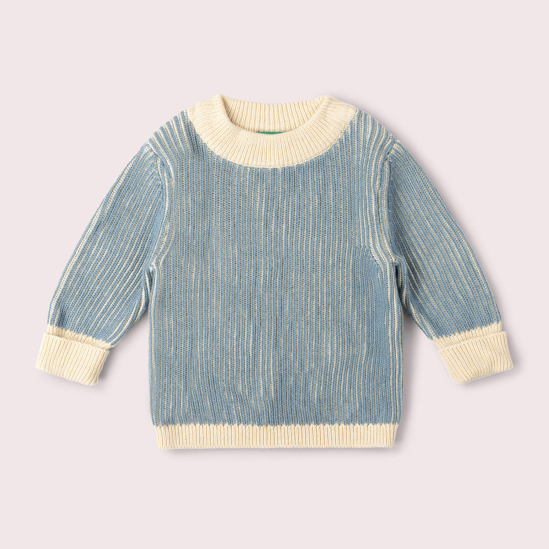 Hazy Blue Knitted Snuggly Jumper Blue / 12-24m