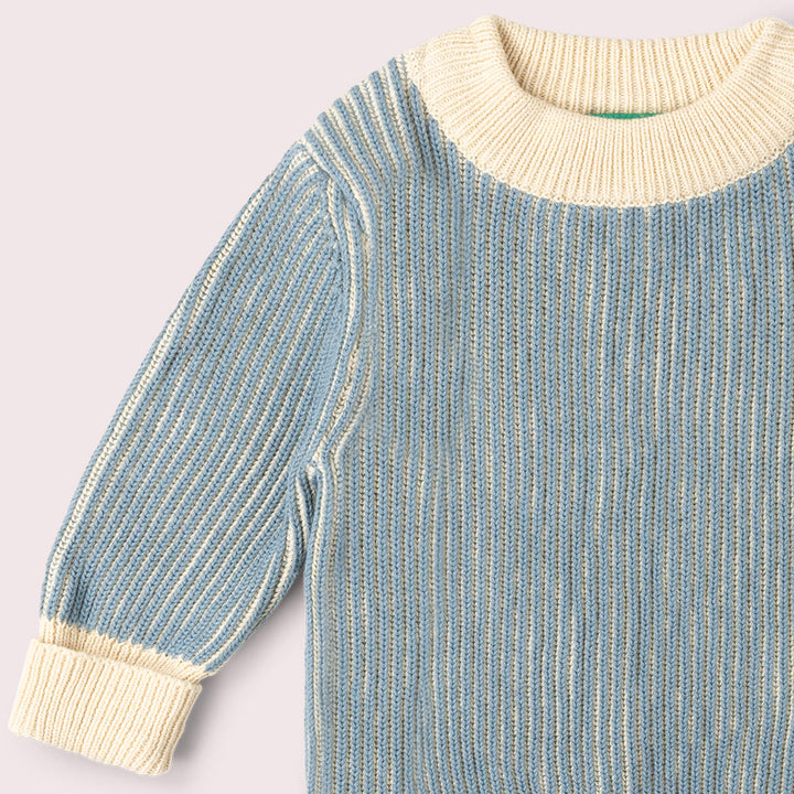 Hazy Blue Knitted Snuggly Jumper Blue / 12-24m