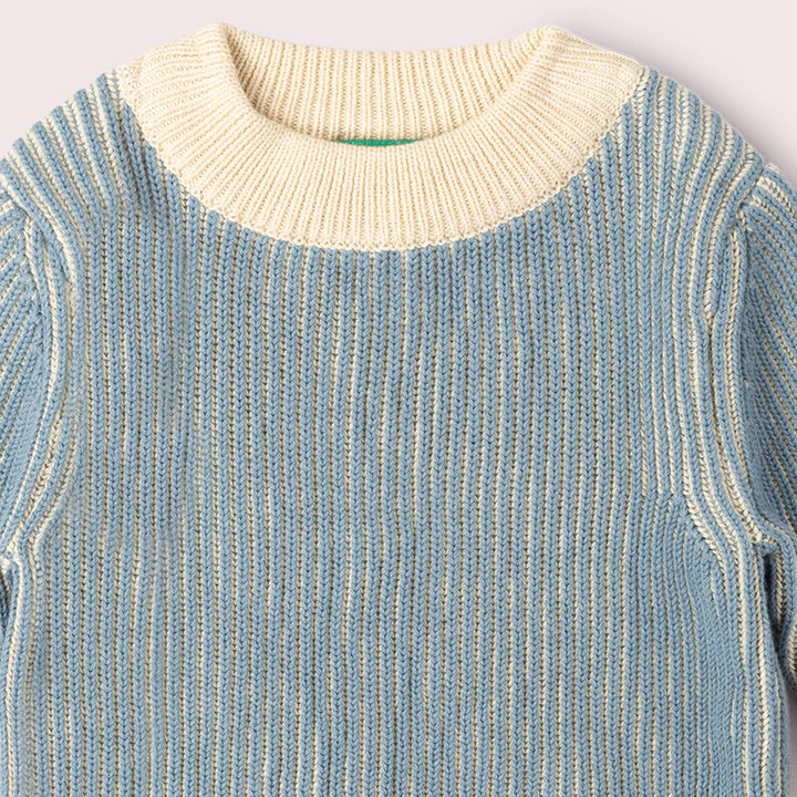 Hazy Blue Knitted Snuggly Jumper Blue / 12-24m