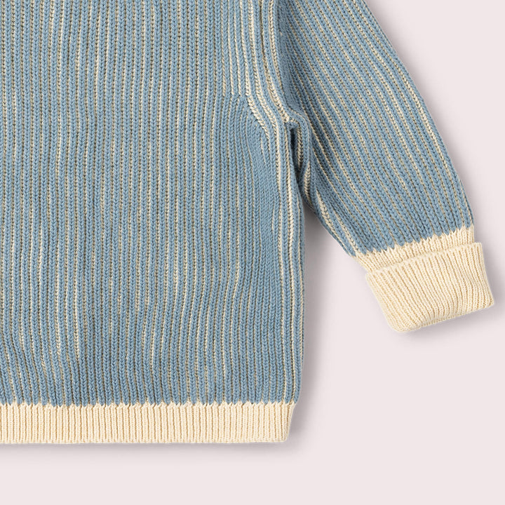 Hazy Blue Knitted Snuggly Jumper Blue / 12-24m