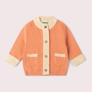 Coral Snuggly Knitted Cardigan Pink / 12-24m