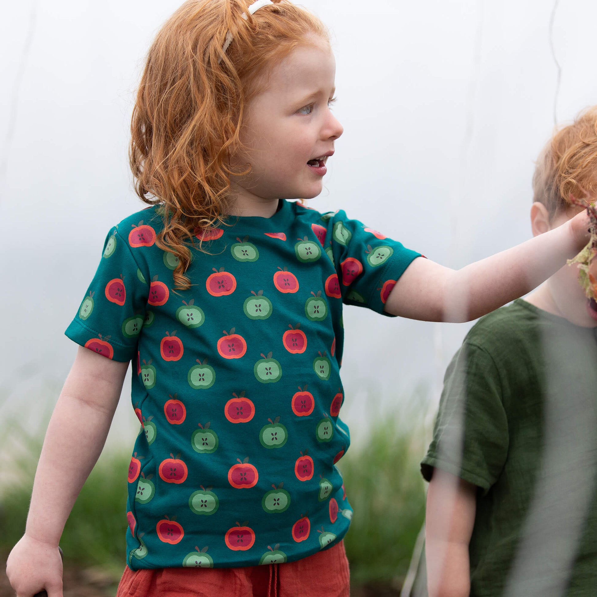 Apple Picking Short Sleeve T Shirt Blue / 18-24m