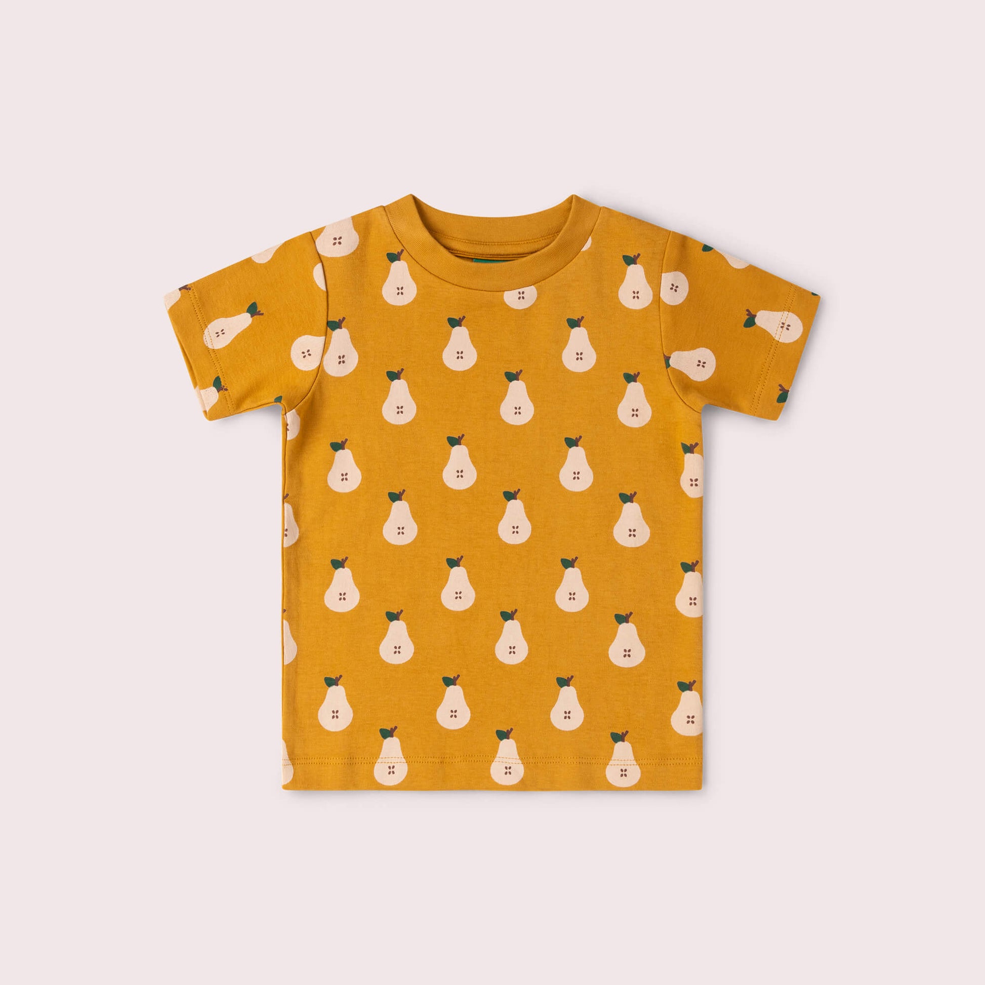 Summer Pears Short Sleeve T Shirt Gold / 18-24m