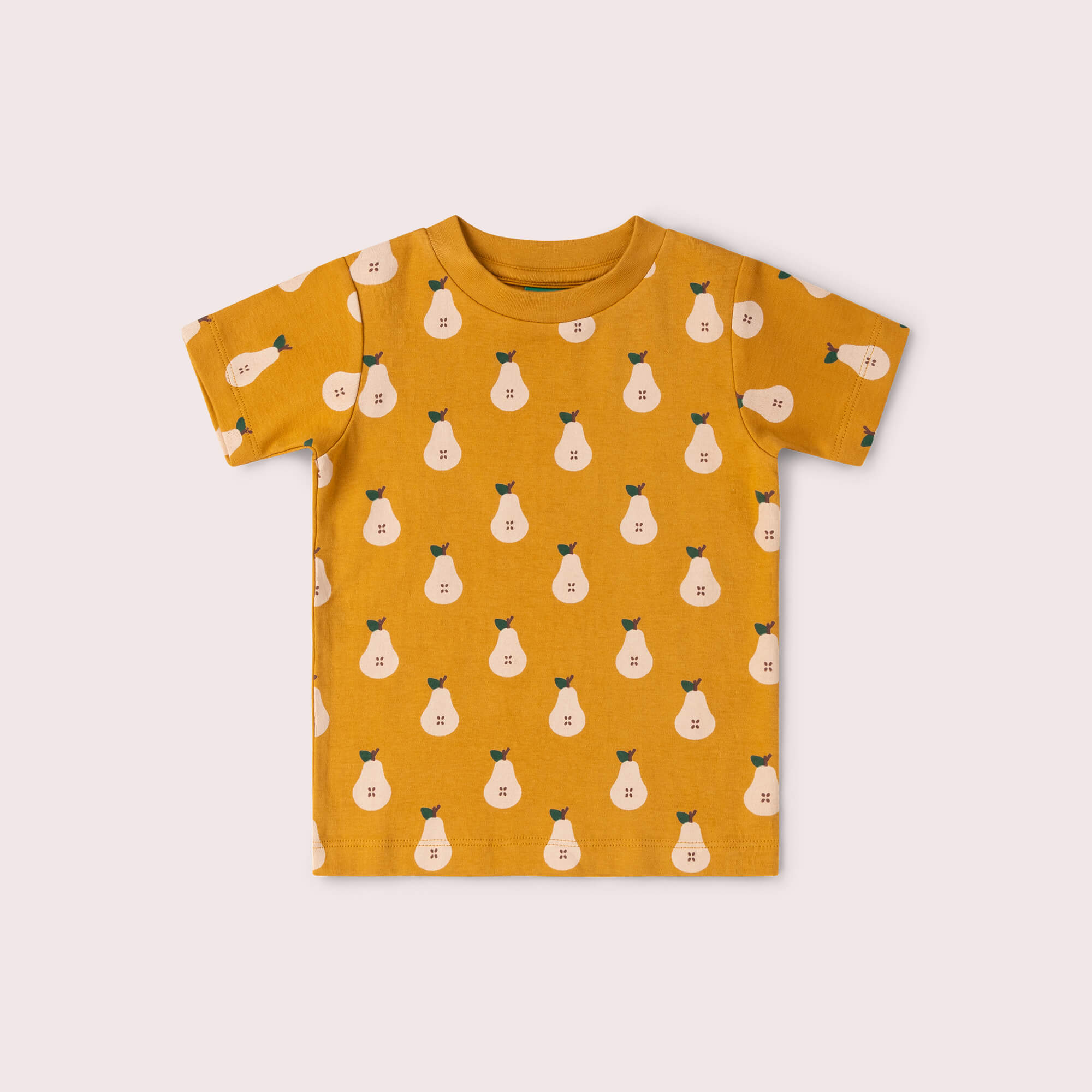 Summer Pears Short Sleeve T Shirt Gold / 18-24m