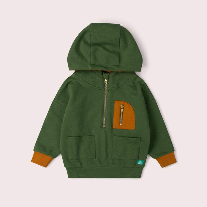 Woodland Green Quarter Zip Hoodie