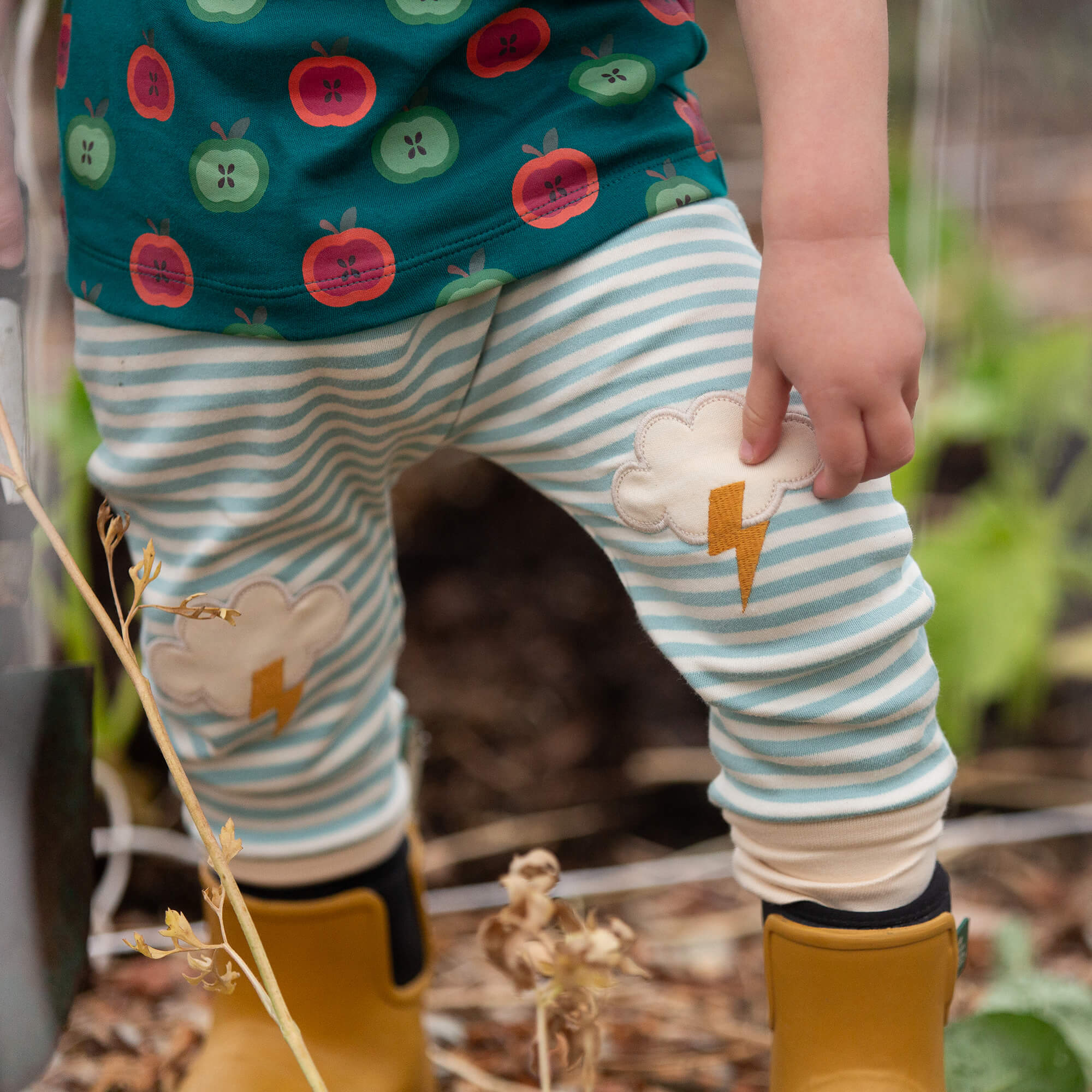 All Weather Knee Patch Striped Joggers Blue / 18-24m