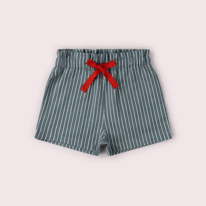 Navy Striped By The Sea Twill Shorts Navy / 18-24m