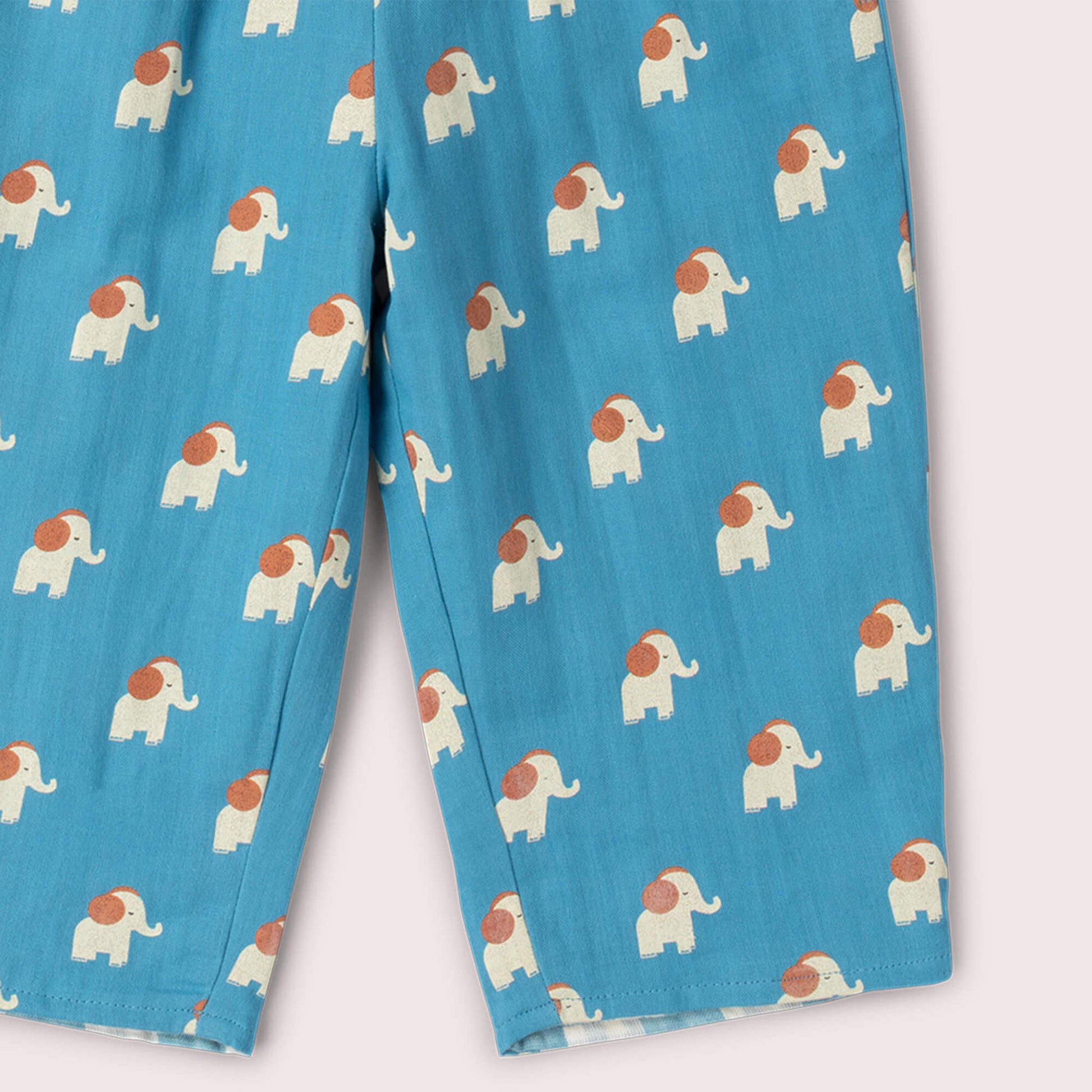 Blue Elephants Reversible Pull On Trousers Blue / 18-24m