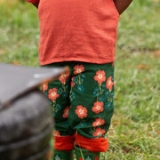 Orange Blooms Reversible Pull On Trousers Green / 18-24m