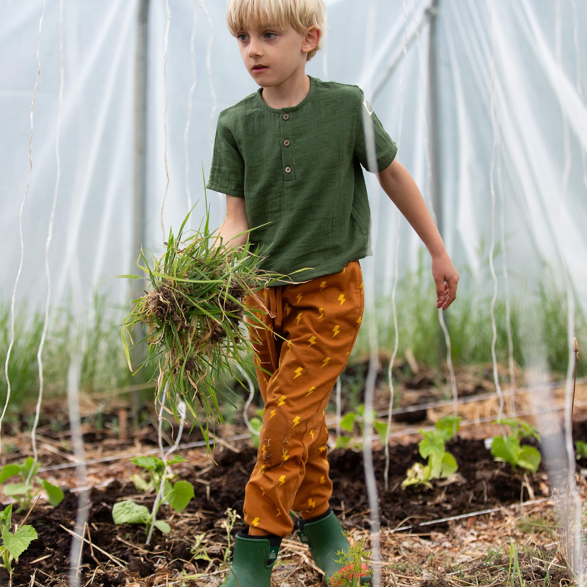 Lightning Organic Cosy Joggers Gold / 18-24m
