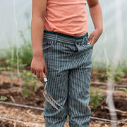 Navy Stripe Rib Waistband Pocket Trousers Navy / 18-24m