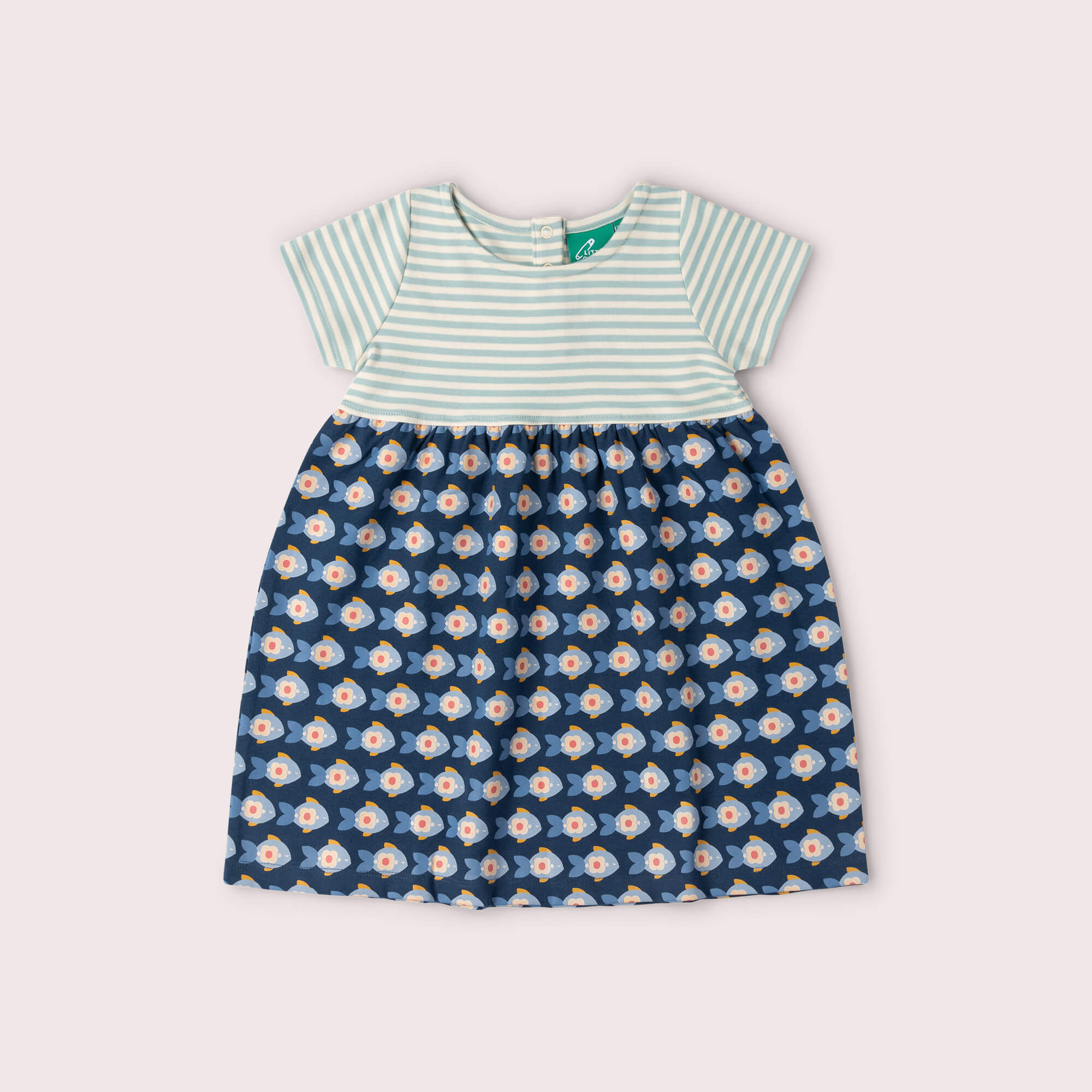 Little Fish Easy Peasy Summer Dress Blue / 18-24m