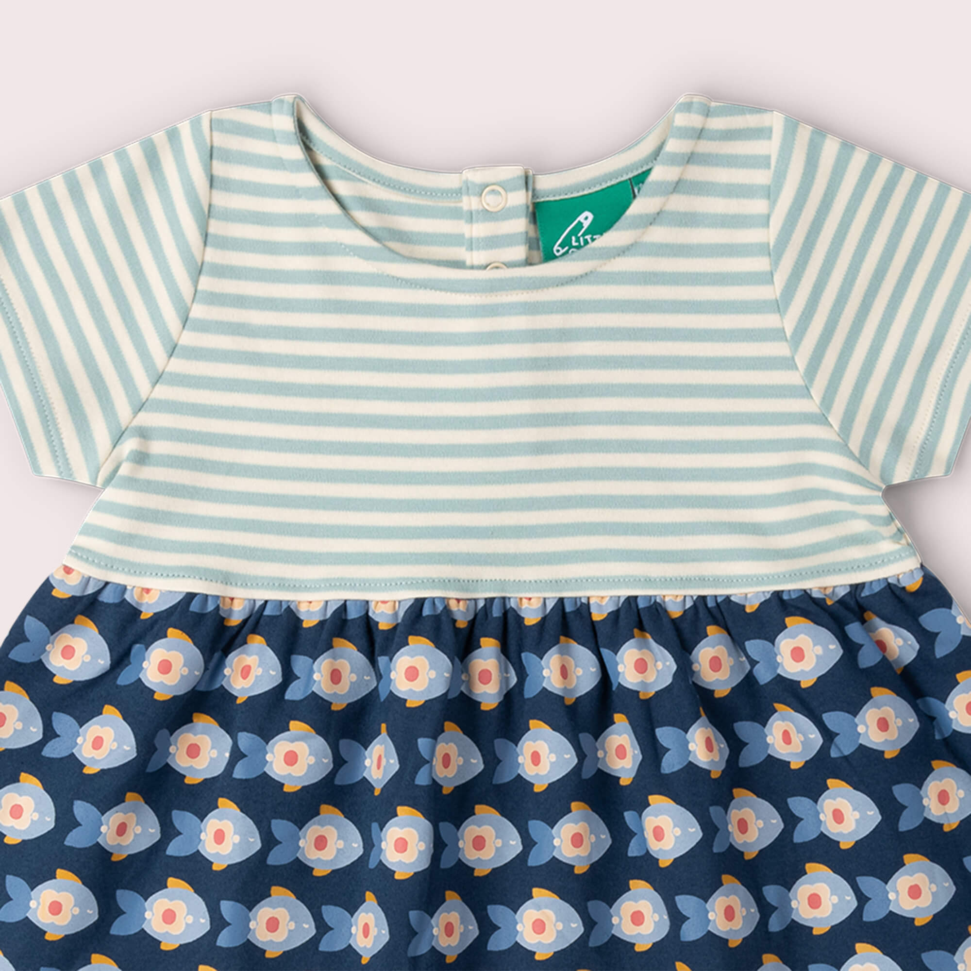 Little Fish Easy Peasy Summer Dress Blue / 18-24m
