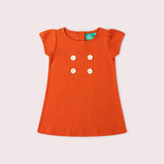 Red Button Boatneck Tunic Dress Red / 18-24m