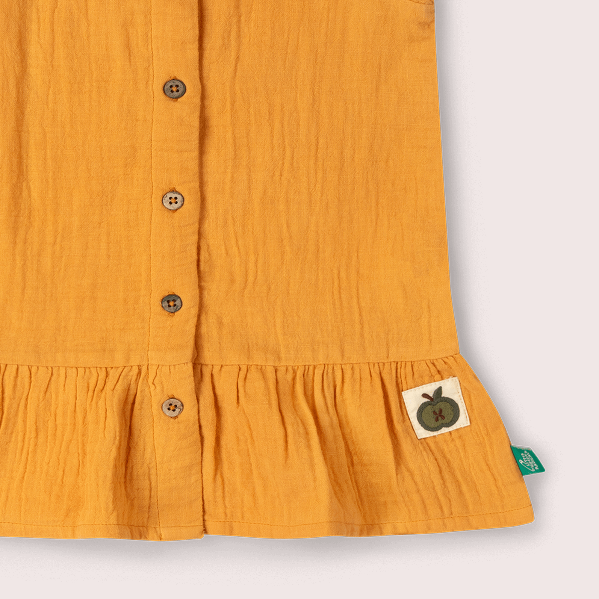 Golden Ochre Dropped Waist Dress Gold / 18-24m