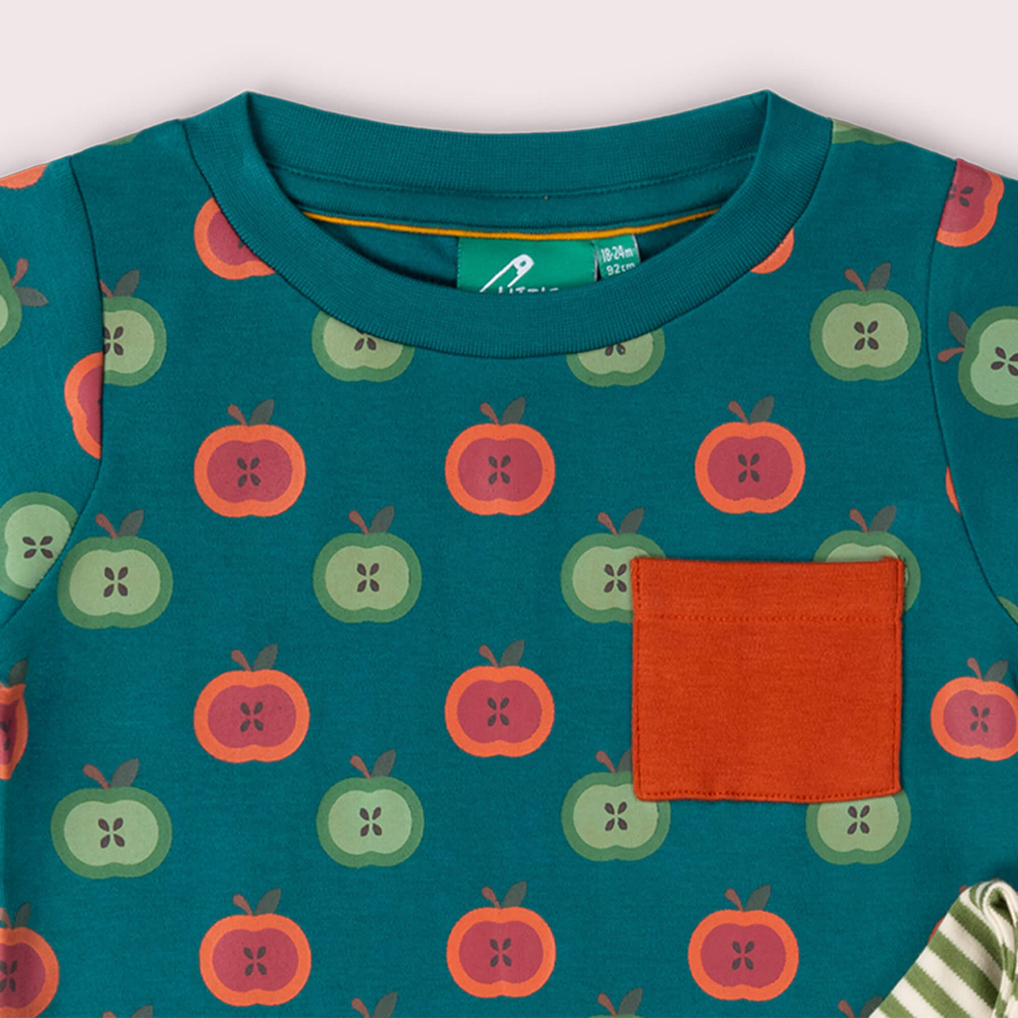 Apple Picking Organic T Shirt & Jogger Playset Blue / 18-24m