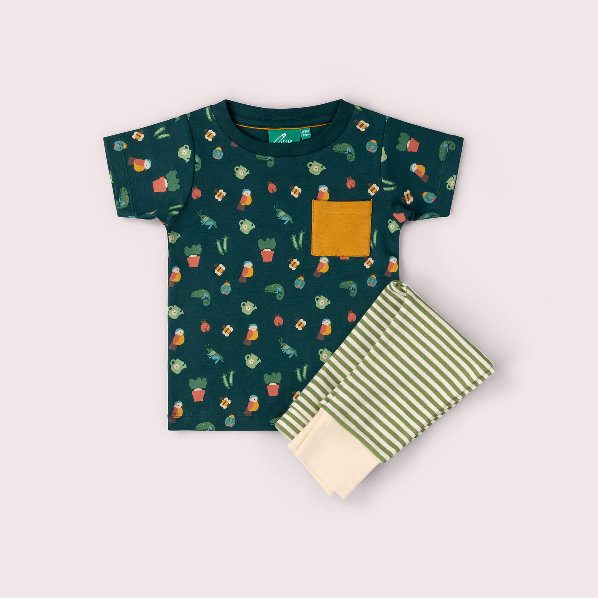 Spring Garden Organic T Shirt & Jogger Playset Green / 18-24m