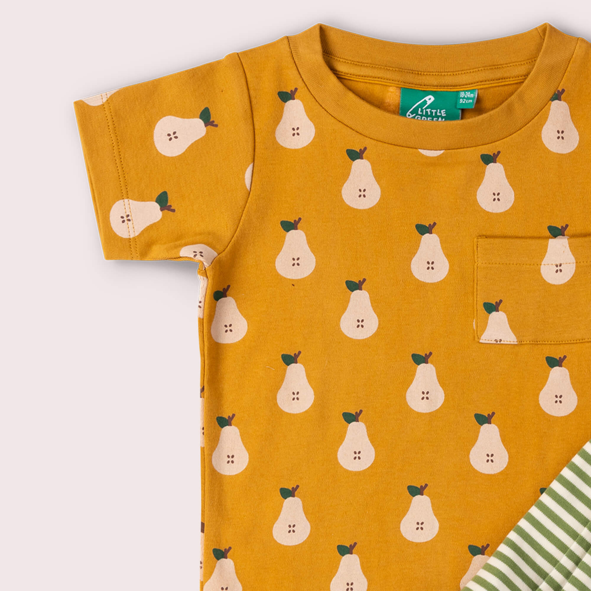 Summer Pears Organic T Shirt & Jogger Playset Gold / 18-24m