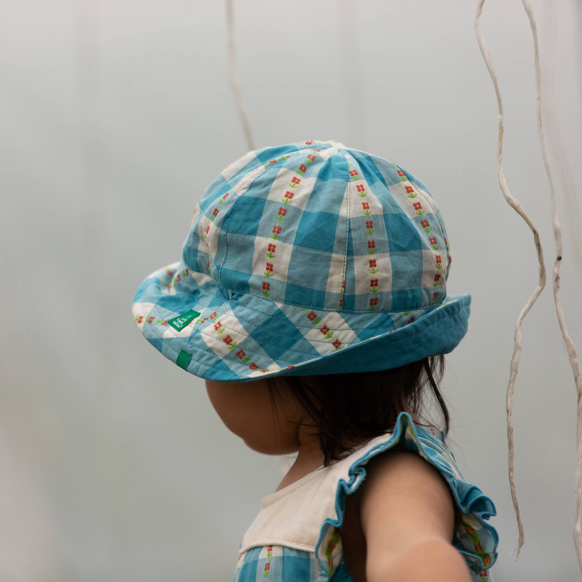 Blue Flowers Reversible Sunhat Blue / 06-12m