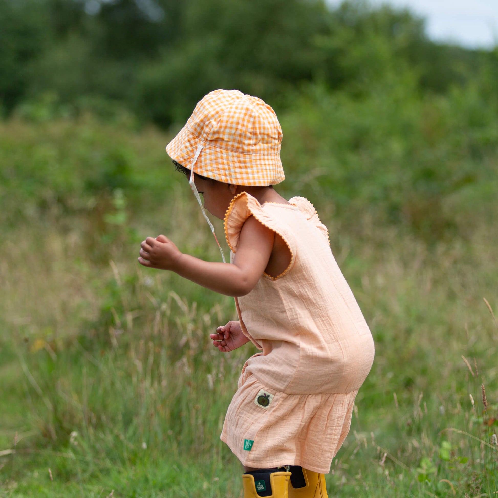 Flora Reversible Sunhat Cream / 06-12m