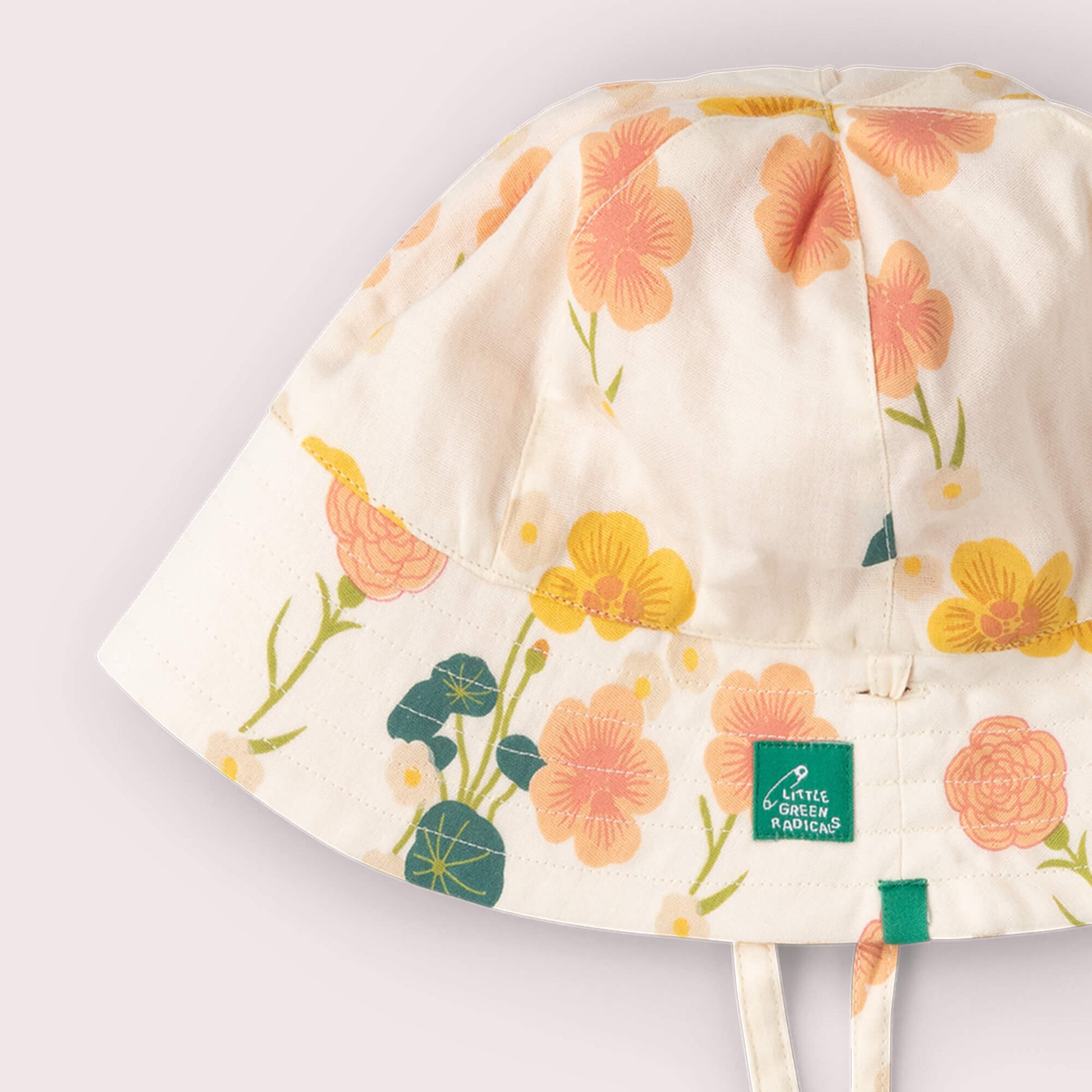Flora Reversible Sunhat Cream / 06-12m