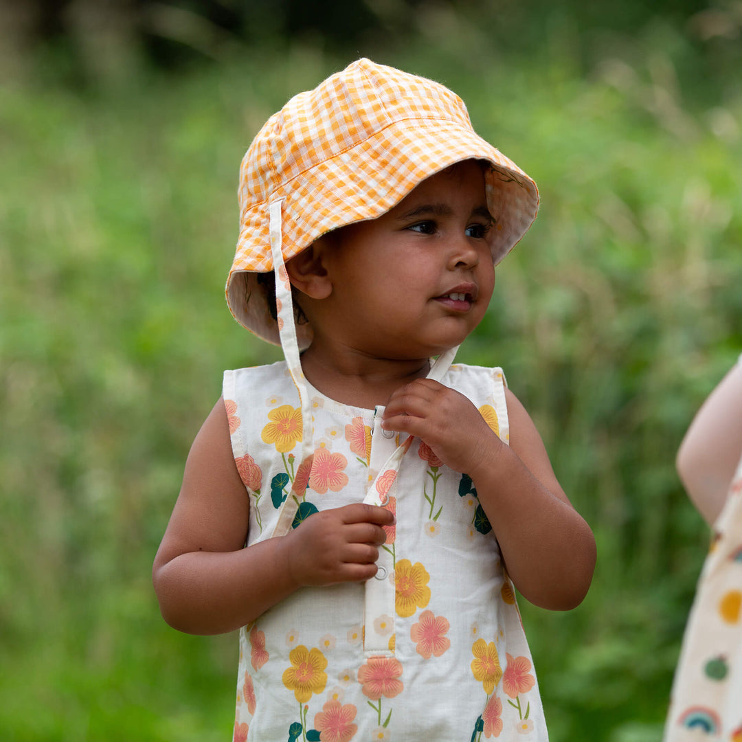 Flora Reversible Sunhat Cream / 06-12m