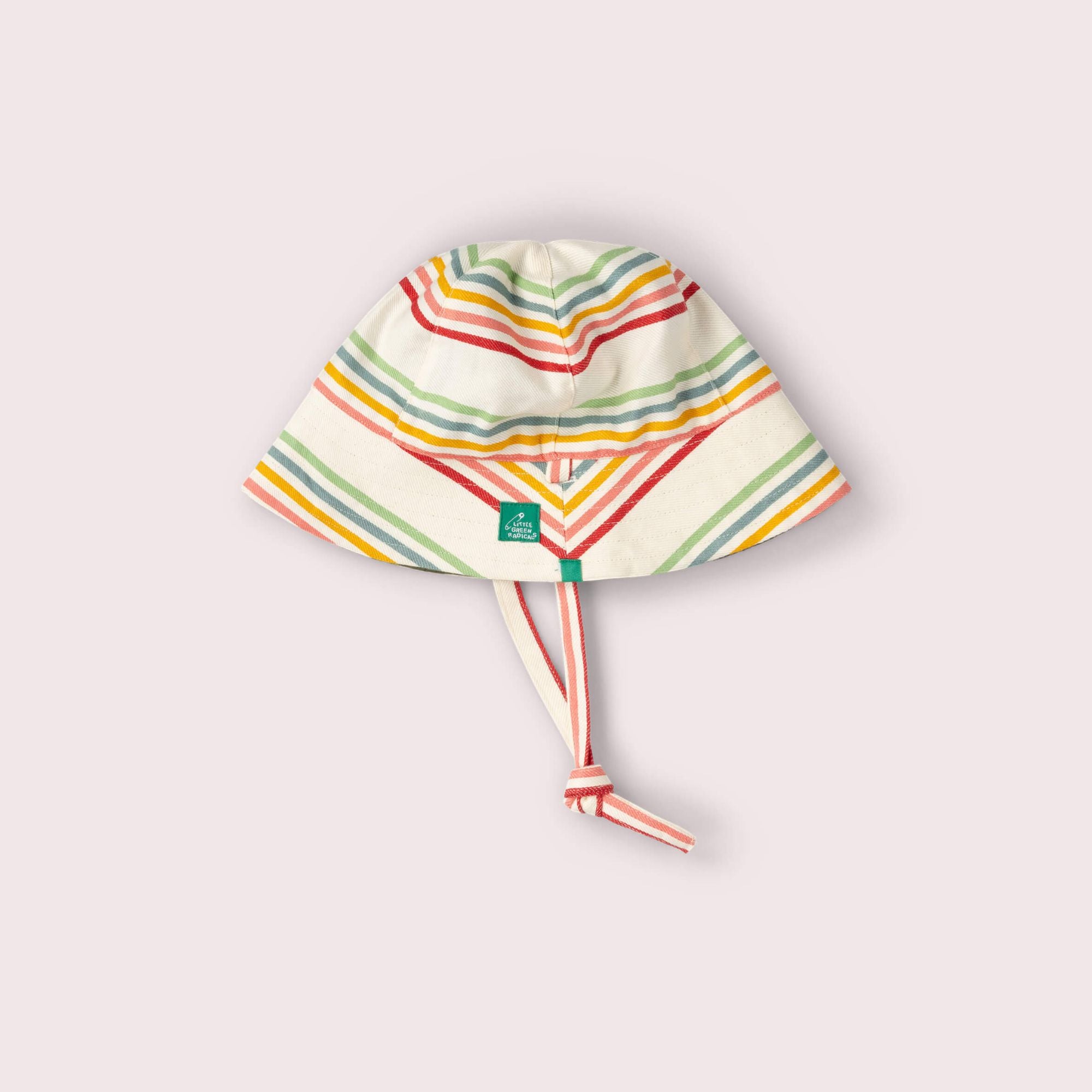 Cream Rainbow Reversible Sunhat